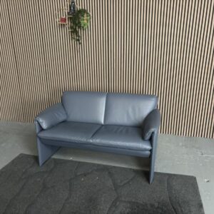 Tweezits Bank Leolux Bora Bora Leer Blauw 150x80